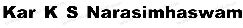 Kar K S Narasimhaswamy Regular字体转换